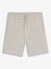 Straight fit korte broek van sweatstof met logopatch - Open Grey-070 / Grijs