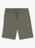 Straight fit korte broek van sweatstof met logopatch - Open Grey-076 / Grijs