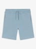 Straight fit korte broek van sweatstof met logopatch - Light/Pastel Blue-458 / Blauw