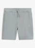 Straight fit korte broek van sweatstof met logopatch - Open Grey-084 / Grijs