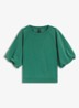Sweater met ballonmouw - Dark Green-302 / Groen