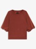 Sweater met ballonmouw - Dark Red-604 / Rood
