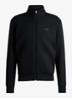 Sweatshirt van stretchkatoen met rits en logoprint - Zwart