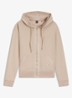 Sweatvest met logoborduring en capuchon - Beige