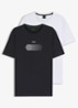 T-shirt met logo in 2-pack - Wit
