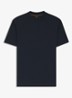 T-shirt met logoborduring - Blauw