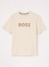 T-shirt met logoprint - Vanillegeel