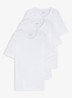 T-shirt met ronde hals in 3-pack - Wit
