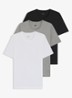 T-shirt met ronde hals in 3-pack - Grijsmele