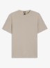 T-shirt met streepprint en ronde hals - Beige