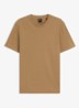 T-shirt met structuur - Camel