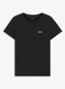 T-shirt van katoenen jersey met logodetail - Black-001 / Zwart
