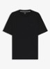 T-shirt van katoenen jersey met logodetail - Zwart