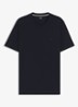 T-shirt van katoenen jersey met logodetail - Donkerblauw