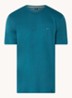 T-shirt van katoenen jersey met logodetail - Petrol