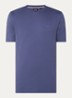 T-shirt van katoenen jersey met logodetail - Indigo
