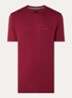 T-shirt van katoenen jersey met logodetail - Bordeauxrood