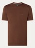 T-shirt van katoenen jersey met logodetail - Donkerbruin