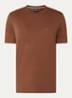 T-shirt van katoenen jersey met logodetail - Bruin