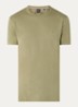 T-shirt van katoenen jersey met logodetail - Mosgroen