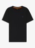 T-shirt van katoenen jersey met logopatch - Zwart