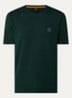 T-shirt van katoenen jersey met logopatch - Bronsgroen