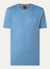 T-shirt van katoenen jersey met logopatch - Blauwgrijs