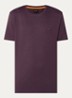 T-shirt van katoenen jersey met logopatch - Aubergine