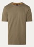 T-shirt van katoenen jersey met logopatch - Legergroen
