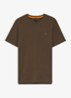 T-shirt van katoenen jersey met logopatch - Donkergroen