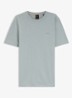 T-shirt van slubkatoen met logodetail - Open Grey-084 / Grijs