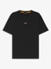 T-shirt van stretchkatoen met contrastlogo - Black-001 / Zwart