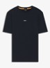 T-shirt van stretchkatoen met contrastlogo - Dark Blue-404 / Blauw