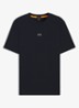 T-shirt van stretchkatoen met contrastlogo - Dark Blue-404 / Blauw