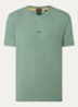T-shirt van stretchkatoen met contrastlogo - Open Green-341 / Groen
