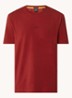 T-shirt van stretchkatoen met contrastlogo - Open Red-647 / Rood