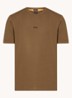 T-shirt van stretchkatoen met contrastlogo - Open Green-368 / Groen