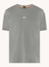 T-shirt van stretchkatoen met contrastlogo - Open Grey-076 / Grijs