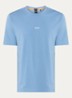 T-shirt van stretchkatoen met contrastlogo - Light/Pastel Blue-459 / Blauw