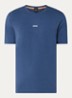 T-shirt van stretchkatoen met contrastlogo - Open Blue-466 / Blauw