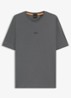 T-shirt van stretchkatoen met contrastlogo - Open Grey-062 / Grijs