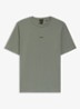 T-shirt van stretchkatoen met contrastlogo - Open Grey-077 / Grijs