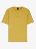 T-shirt van stretchkatoen met contrastlogo - Medium Yellow-721 / Geel