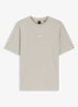T-shirt van stretchkatoen met contrastlogo - Open Grey-070 / Grijs