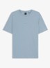 T-shirt van stretchkatoen met contrastlogo - Light/Pastel Blue-458 / Blauw
