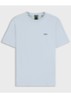 T-shirt van stretchkatoen met logodetail - Open Blue-460 / Blauw