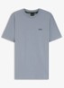 T-shirt van stretchkatoen met logodetail - Dark Grey-026 / Grijs