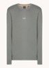 Tchark longsleeve met logoprint  - Lichtgrijs