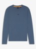 Tchark longsleeve met logoprint  - Middenblauw