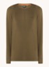 Tempesto longsleeve met structuur en logo - Mosgroen